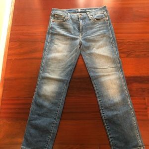 7forAll Mankind Washed Denim Jeans Size29 mid rise